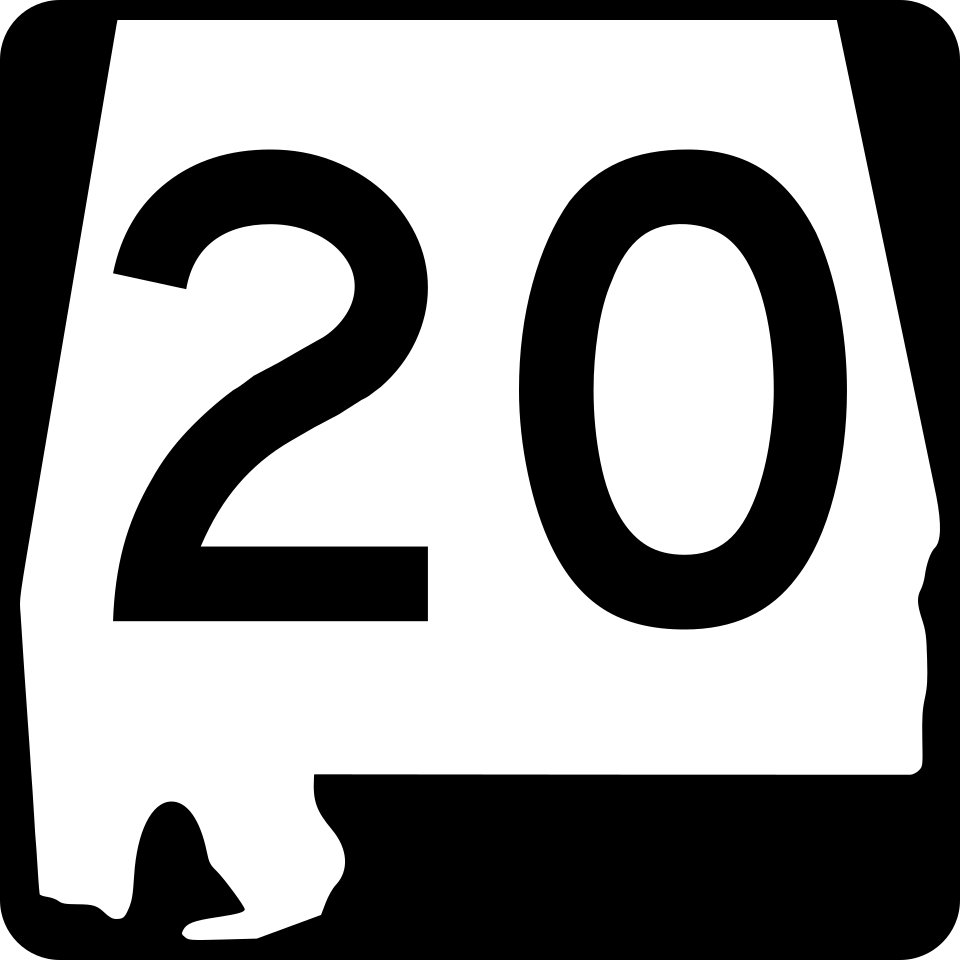 Alabama Highway 20 shield