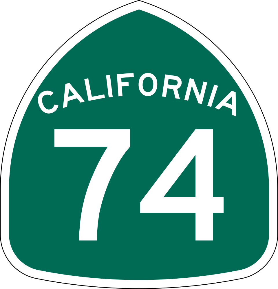 State Route 74 (Ortega Highway / Pinacate Rd) shield