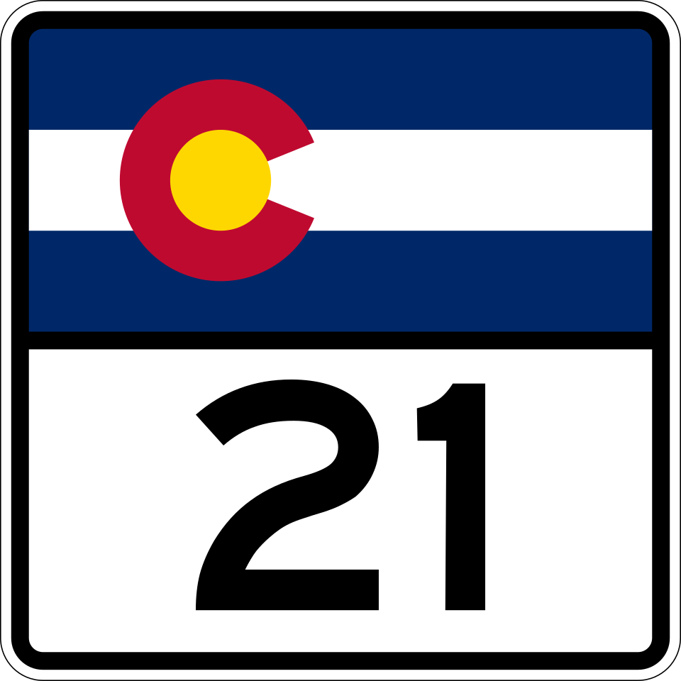 Colorado State Highway 21 (Powers Boulevard) shield
