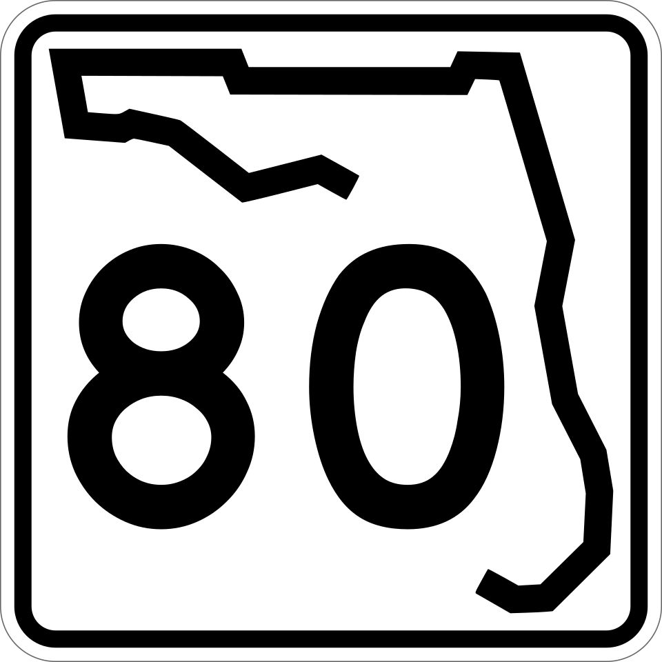 FL 80 (Southern Blvd / Glades route) shield
