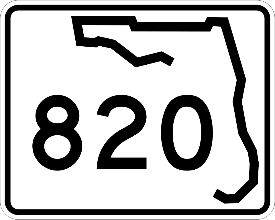 FL 820 (Hollywood Boulevard / Pines Boulevard) shield
