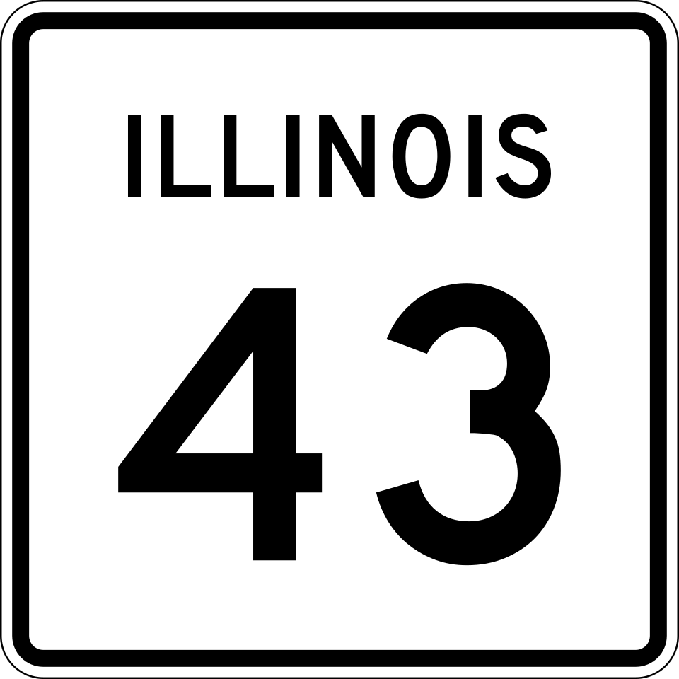 Illinois Route 43 (Waukegan Road) shield