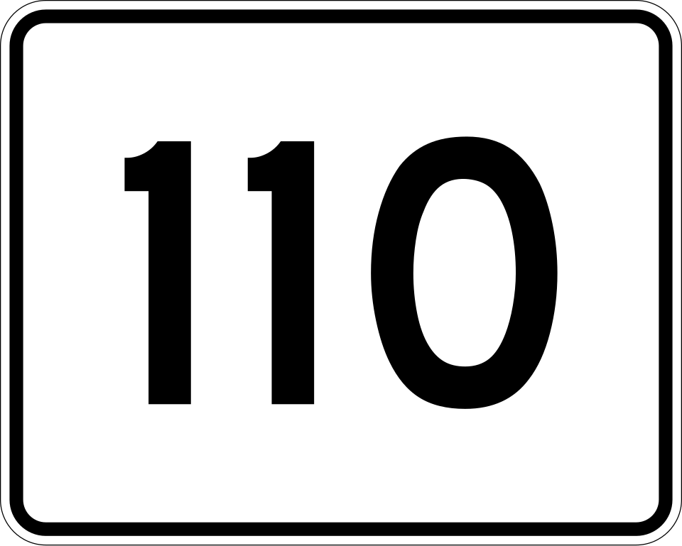 Massachusetts Route 110 shield
