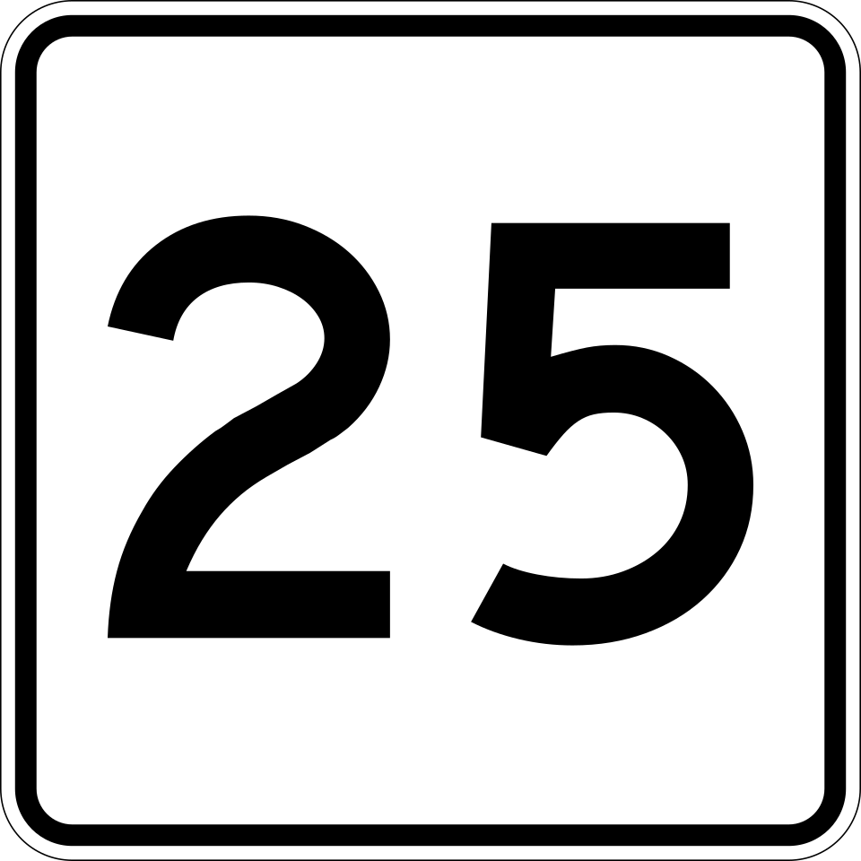 Massachusetts Route 25 shield