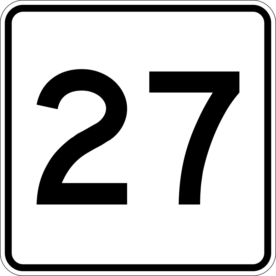 MA Route 27 shield