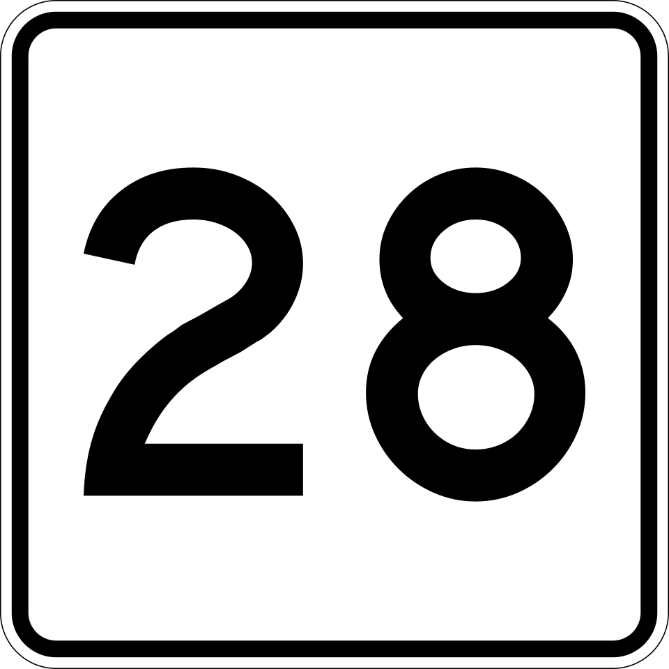 Massachusetts Route 28 shield