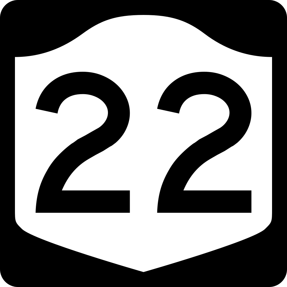 NY Route 22 (White Plains / Columbus Ave) shield
