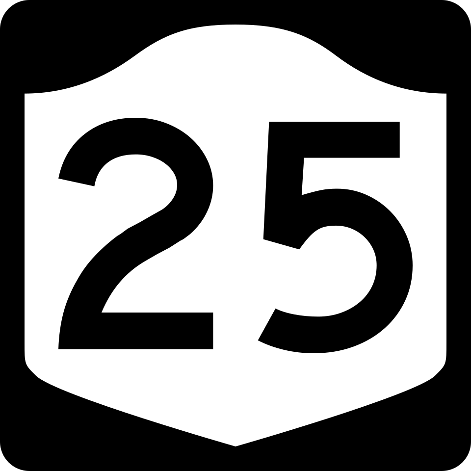New York Route 25 shield