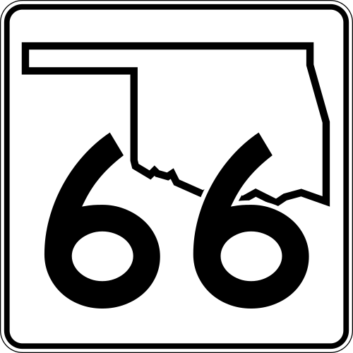 Oklahoma State Highway 66 (Historic Route 66) shield