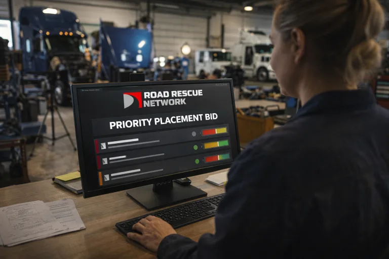 Priority placement bid screen open in a workshop.