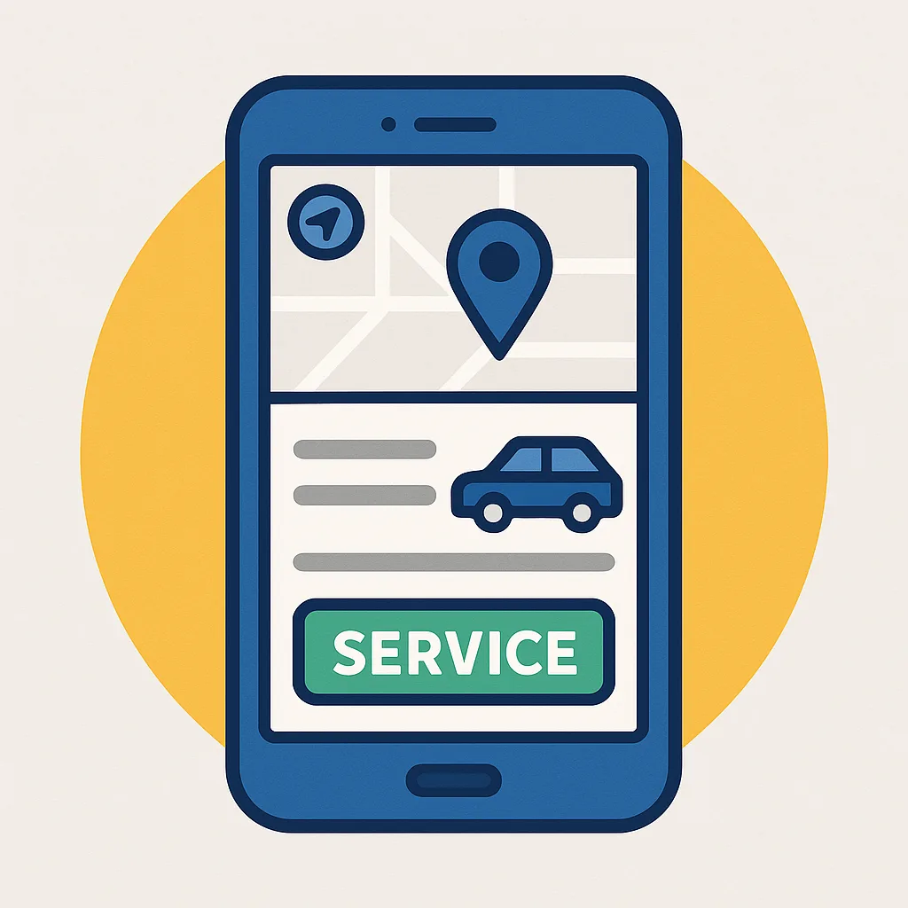 Illustration of the request capturing the vehicle and the exact location.