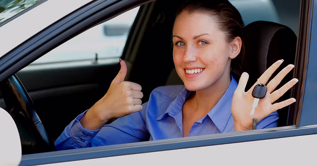 Woman back in car after being locked out
