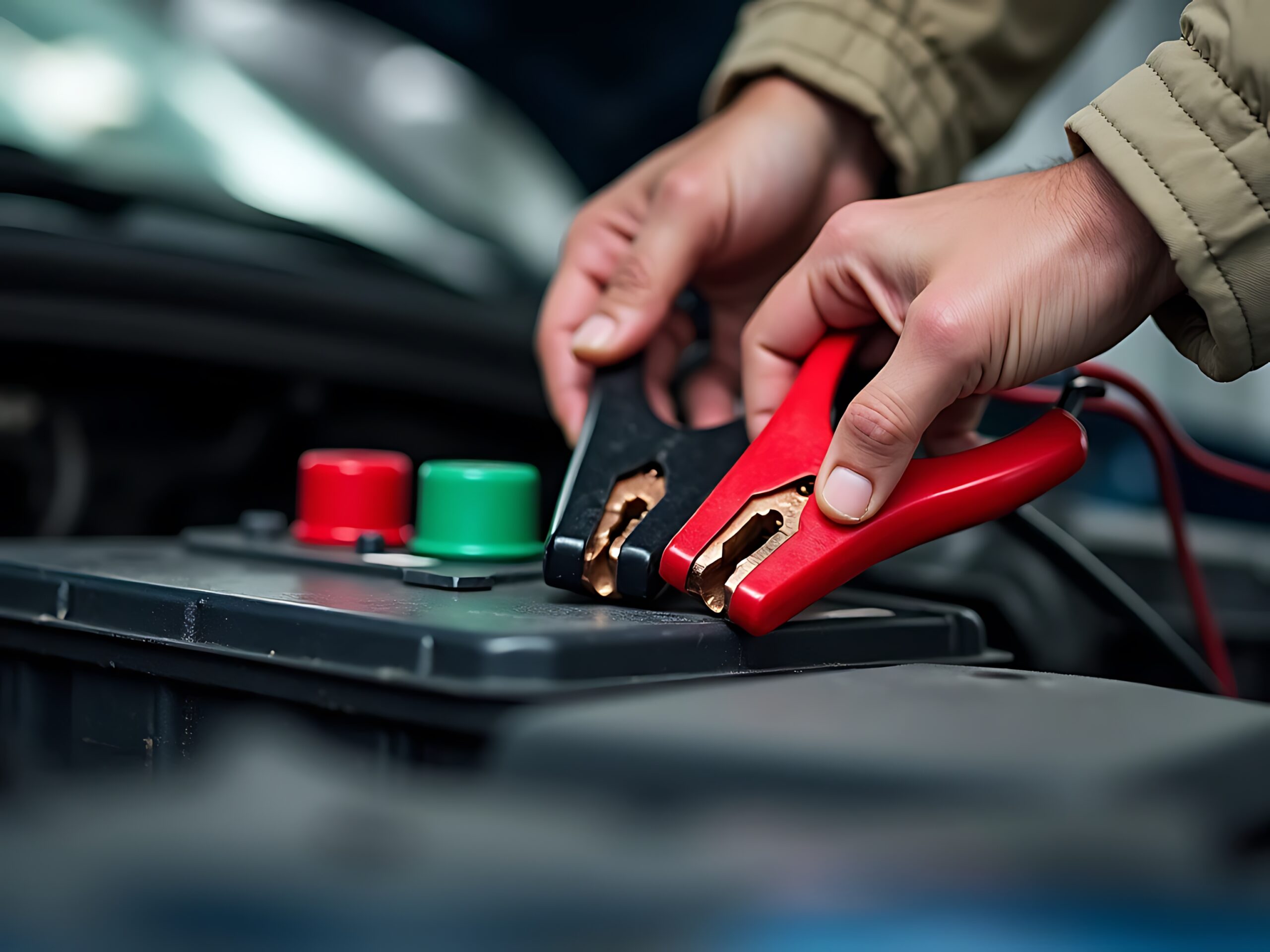 Jumpstarting a car