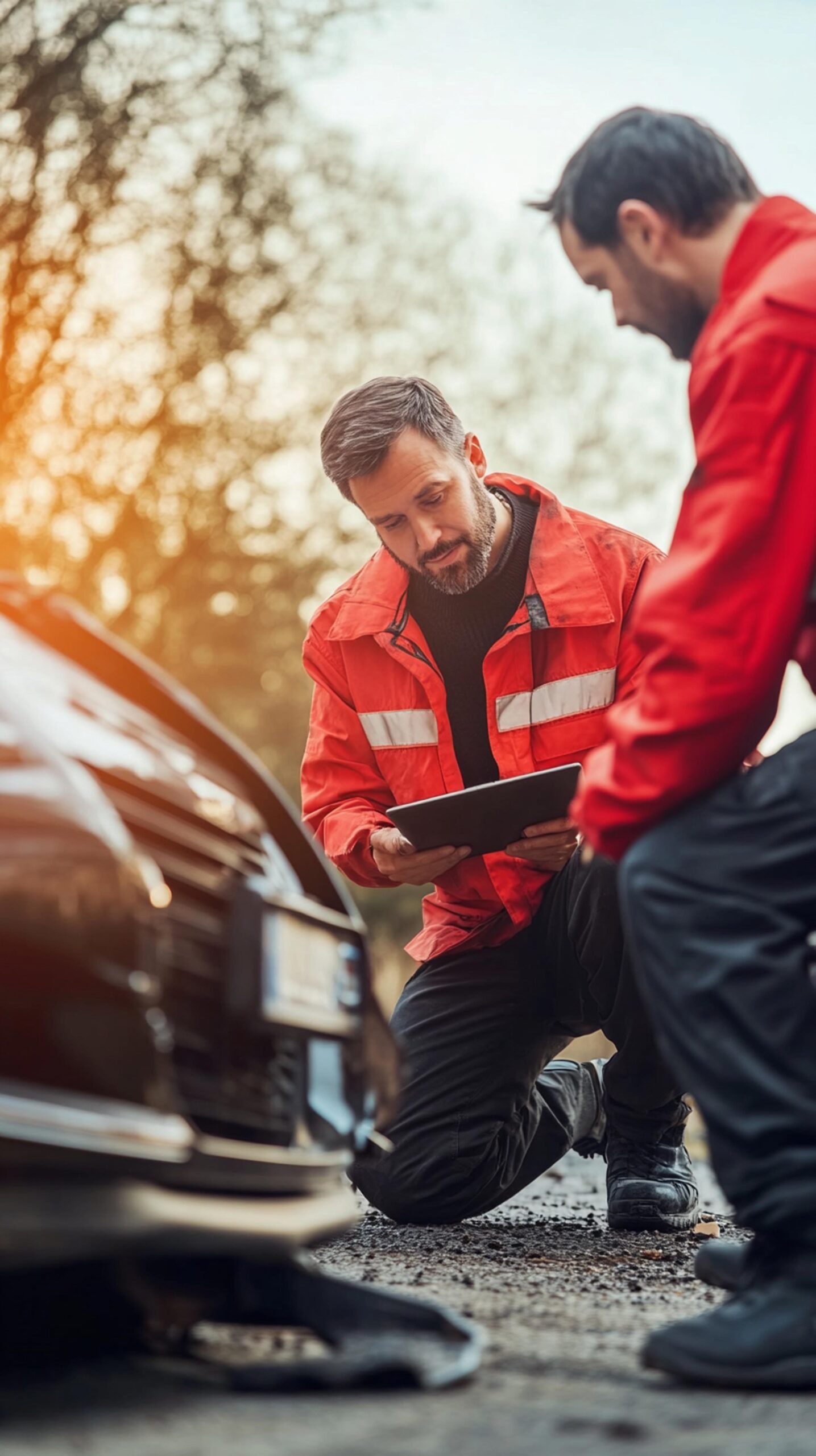 Roadside assistance worker