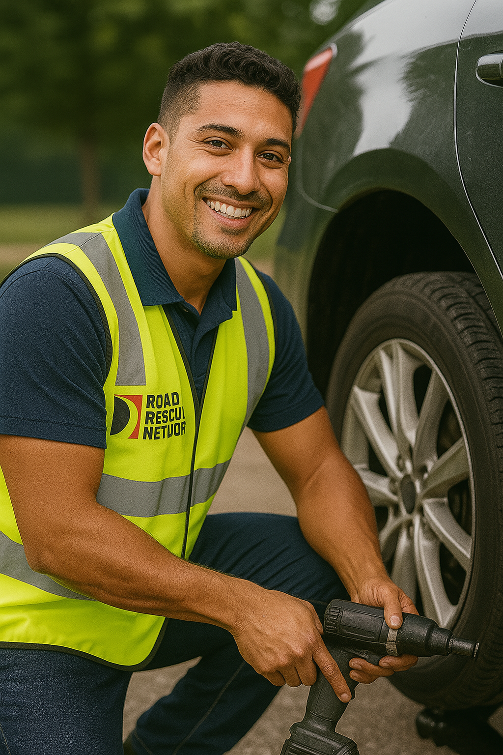 Tire changing rescuer
