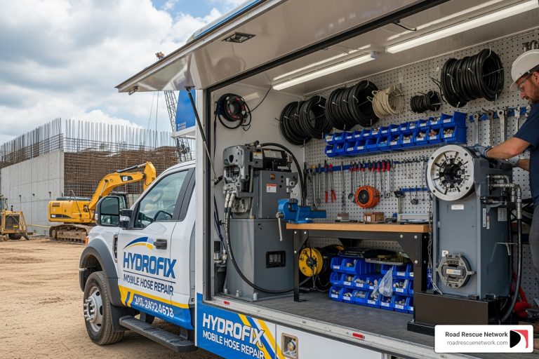 hydraulic hose repair mobile unit truck