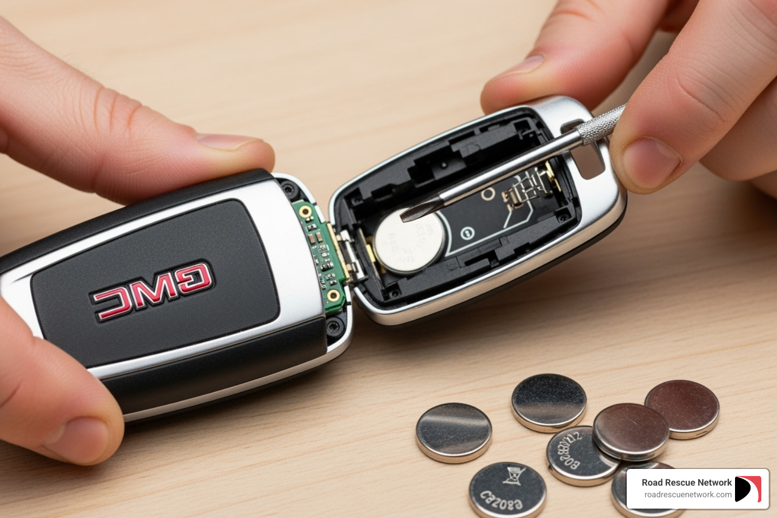 change battery in gmc key fob