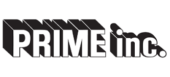 The logo features the words PRIME inc. in bold, black, three-dimensional block letters with a shadow effect, on a white background.