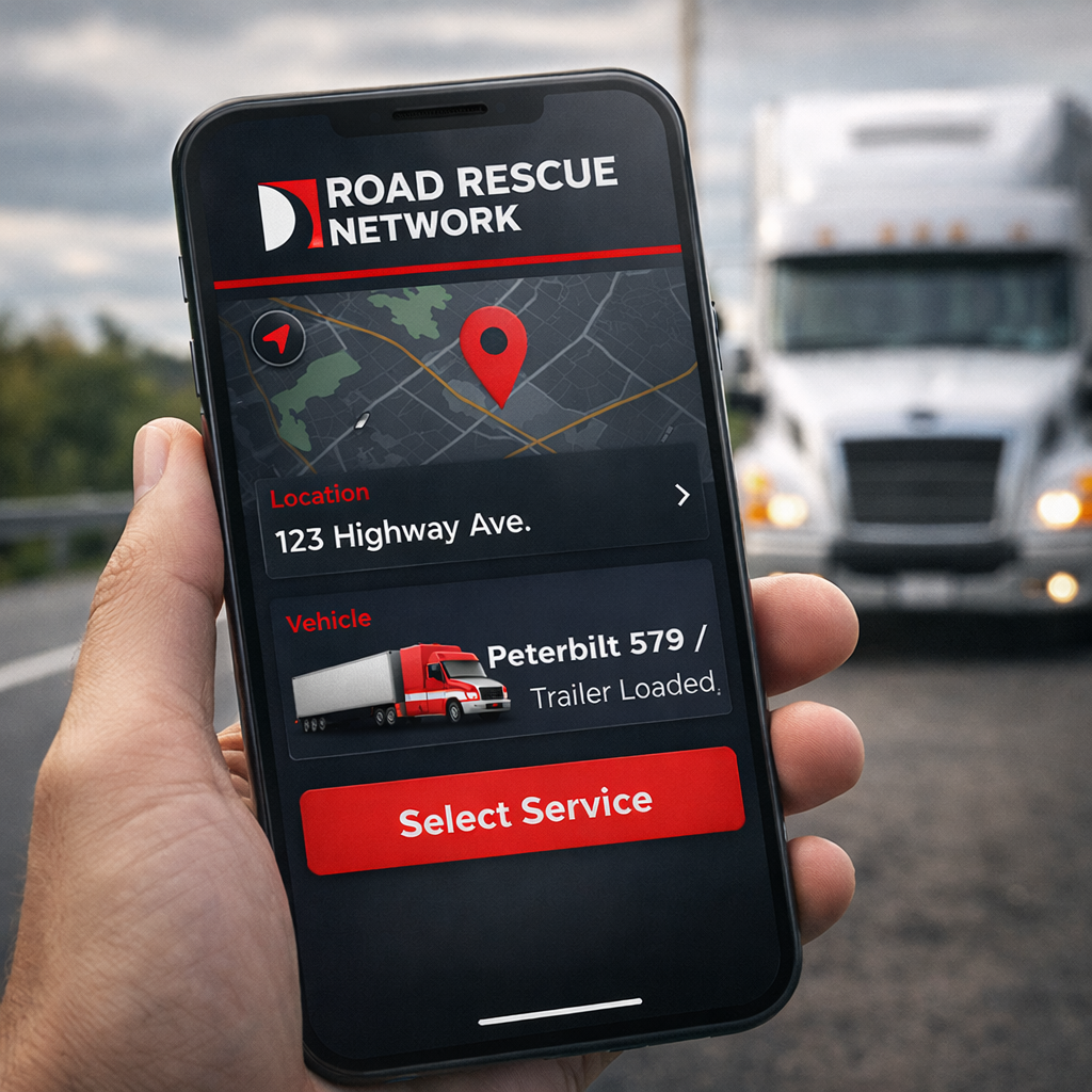 Mobile app for roadside assistance service