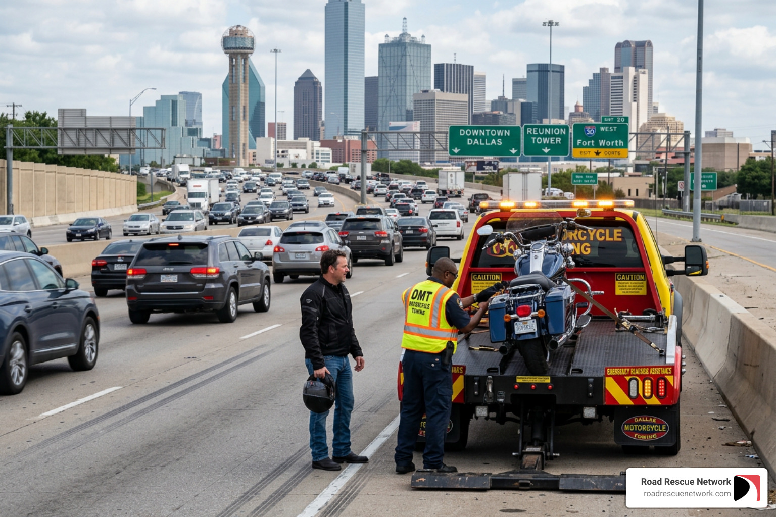 Dallas emergency motorcycle tow