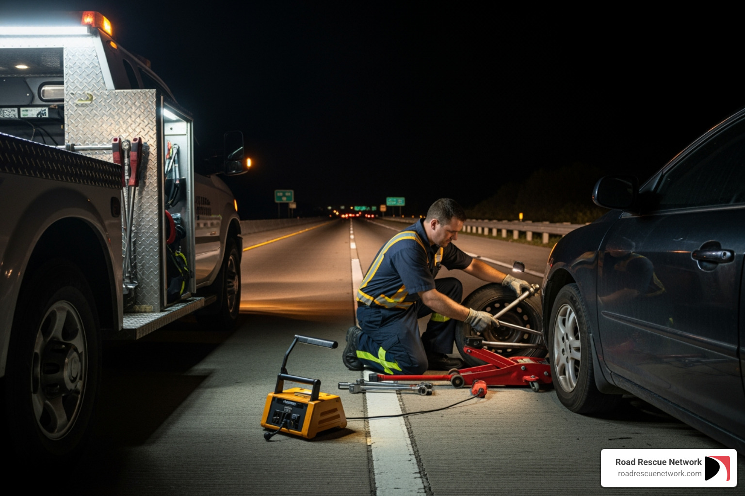24 hr mobile flat tire repair service